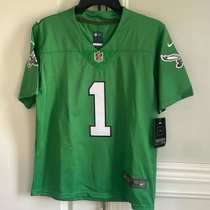 NWT kelly Green Jalen Hurts Youth Jersey